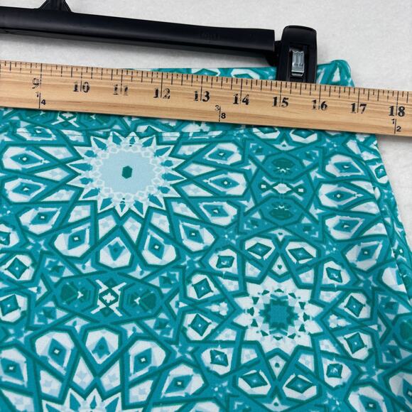 Tranquility Skort Size L Aqua Print Built in Shorts Pull On Colorado Clothing - Picture 6 of 7